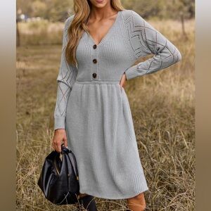 NWT CUPSHE gray sweater dress - size large